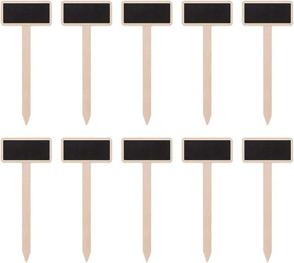 Exceart Mini Wooden Chalkboard Plant Labels Wooden Plant Markers Tags Nursery Garden Labels Planter Pot Markers Stakes for Home Gardening Supplies 40pcs