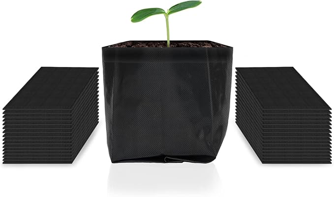 AC Infinity Nursery Bags 1/4 Gallon, Non-Woven Fabric Growing Pouches, 50-Pack Plant Pots for Seed Starting, Soil Transplant, Home Garden Supply