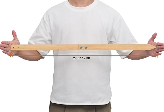 Kichwit Yard Stake for Sign, 27.5"/2.3ft Long Bamboo Stake for Yard Sign, Hardware Included