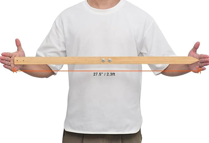 Kichwit Yard Stake for Sign, 27.5"/2.3ft Long Bamboo Stake for Yard Sign, Hardware Included