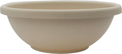 The HC Companies Shallow Planter with Drainage - Contemporary Garden Bowl Planter for Flowers, Herbs & More - Round Succulent Planter Pot for Indoors and Outdoors (15.5" Cottage Stone, Pack of 1)