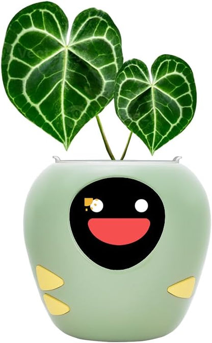New 2026 Ai Smart Planter – Extra Large Interactive Plant Pot, Pet Plantagotchi, robot, Leafypod and Plantiboy, Robot Flower Pot with Feelings, Indoor Flowerpot with Water, Digital Gifts (Green)