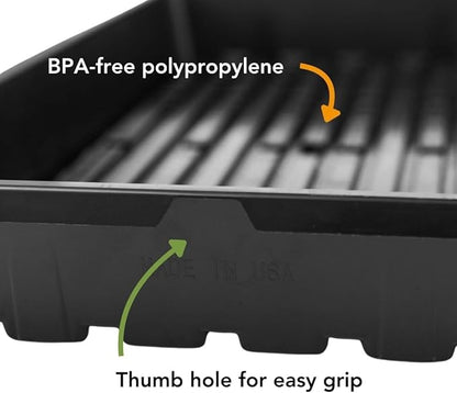 Bootstrap Farmer Reusable Seed Starting Trays - Extra Strength No Holes Nursery Trays, 5-Pack, for Propagation, Seed Starter, Plant Germination, Seedling Flat, Fodder