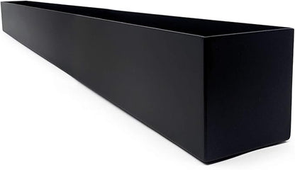 Buhbo Modern Black Trough Rectangular Planter - 32 in, Steel, Indoor Use, Contemporary Design, Succulents & Small Plants