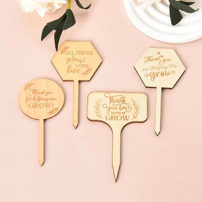 Plant Labels for Outdoor Garden Waterproof Wood Herb Plant Markers for Indoor Plants Signs Decor for Pots Funny Plant Tags Novelty Plant Lover Gifts for Women House Plant Accessories Gifts Ideas