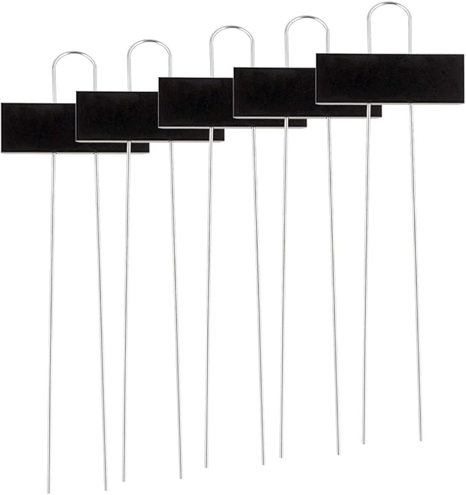 25pcs Metal Plant Labels Garden Markers Planting Tags Stake Plant Tags Markers Name Plate for Vegetable Flower Seeds (Black Iron)