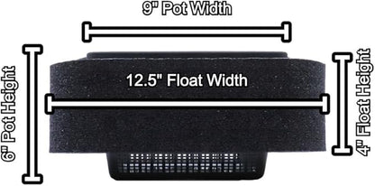 Custom Pro Rigid Self Watering Mesh Aquatic Plant Pot with Float - 9" Square