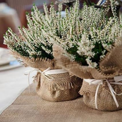 Burlap Fabric Roll 45" x15' | Versatile Material for Plant Cover, Placemats, Tree Wrap, Sackcloth Projects, and Table Runner