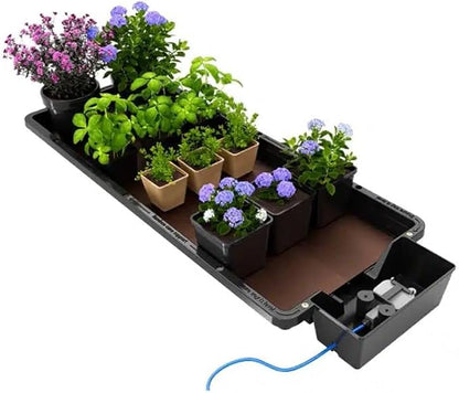 AutoPot Tray2Grow System - Standard Tray2Grow with No Tank - Self-Watering, Gravity-Fed Hydroponic Indoor System, Black