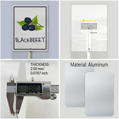 Blackberry Marker Yard Sign with Stakes 8in×12in, Aluminum Yard Signs, Waterproof Plant Marker Reusable Garden Stake Tags with Vegetable Names for Nursery Outdoor Garden