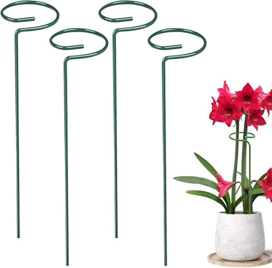 4/8/12 Pack Plant Stakes, 16/24/36 Inch Plant Support Stakes, 2025 New Plant Sticks Support, Flower Stakes for Plants Peony, Tomato Seedling, Marigold, Amaryllis, Sapling, Coreopsis (24 Inch-4 Pack)