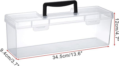 Kokone Plastic Clear Seed Storage Organizer Box with Handle, Portable Seed Bin with Lock, Transparent Seed Saving Box with Lid, Seed Container Seed Packet Storage Organizer