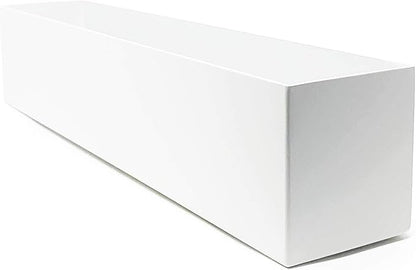 Buhbo Steel Rectangular Planter Box - 16 Inch, White - Modern Trough for Succulents & Small Plants, Indoor/Outdoor Use, Durable Alloy Steel with Drainage