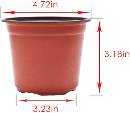 4.7"" Seedling Pots Plastic Plant Containers Replacement for Seeds Germination, Succulents Planting, Seeds Starting - 100 Pcs