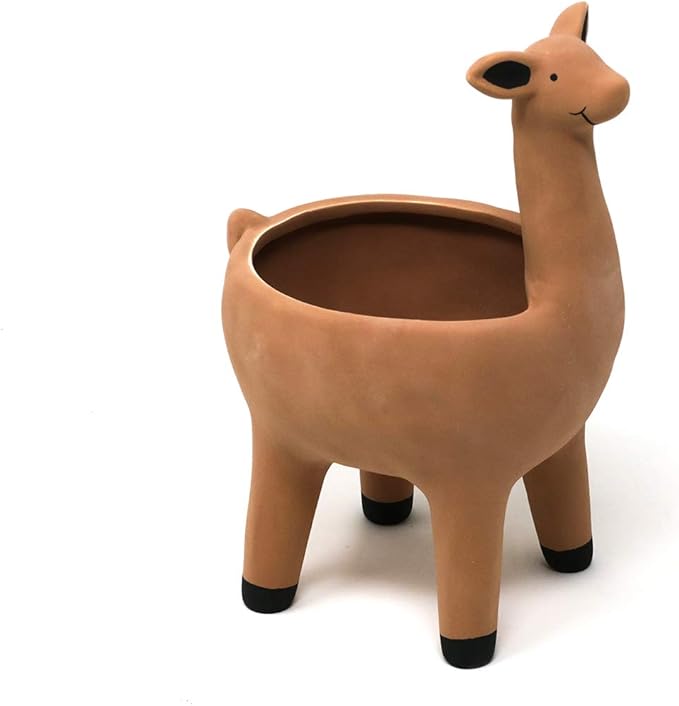 Cute Llama Planter in Terracotta Color for Succulent Cactus Small House Plants 3.25 Inch Indoor Outdoor Planter
