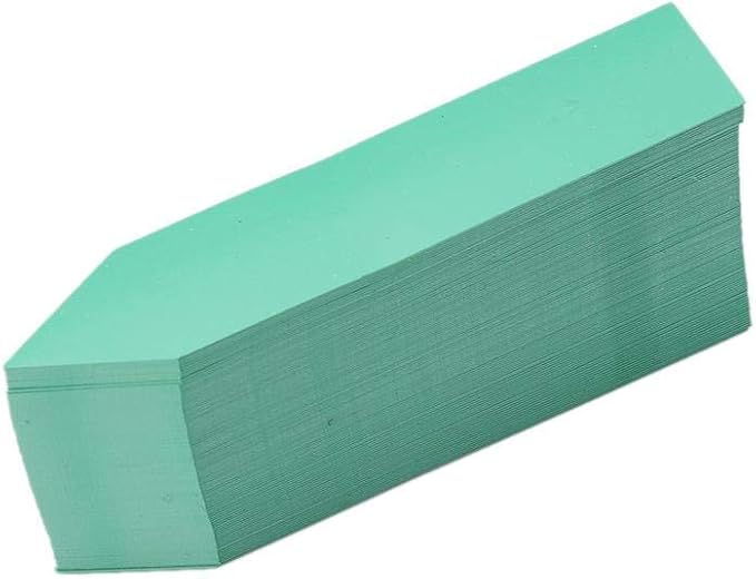 100Pcs Plant Labels Reusable Plastic PVC Stakes Tags Nursery Garden Pot Marker for Plants Indentification (4 x 0.8Inch Green)