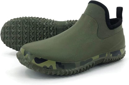 SYLPHID Men's Garden Shoes Women's Rain Shoe Waterproof Neoprene Camp Booties for Camping, Lawn Care, Gardening and Yard Work