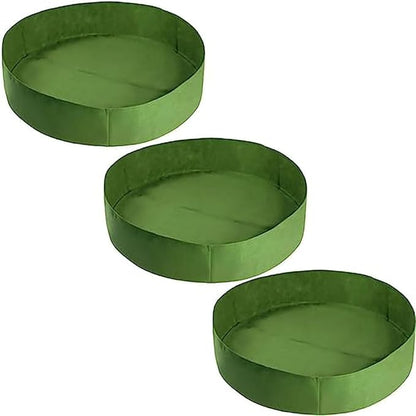 Ulalaza 3PCS Potato Grow Bags with Flap Plant Grow Bags Fabric Multi Ribbon Potato Bag Tomato Vegetable Growth Non-Woven Felt Planting Bag Transparent