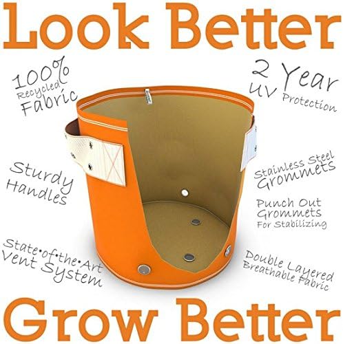 BloemBagz Classic Line Planter, 2 Gallon, Peppercorn