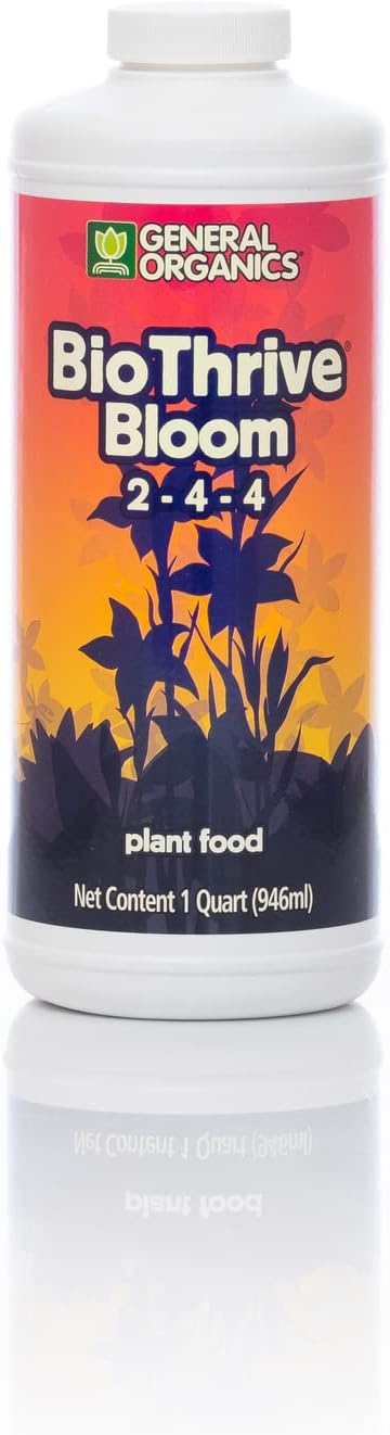 General Organics Nutrient Growing System - Plant Food Bundle, Includes BioThrive Grow 4-3-3 and BioThrive Bloom 2-4-4, 1 Quart (VB00088)
