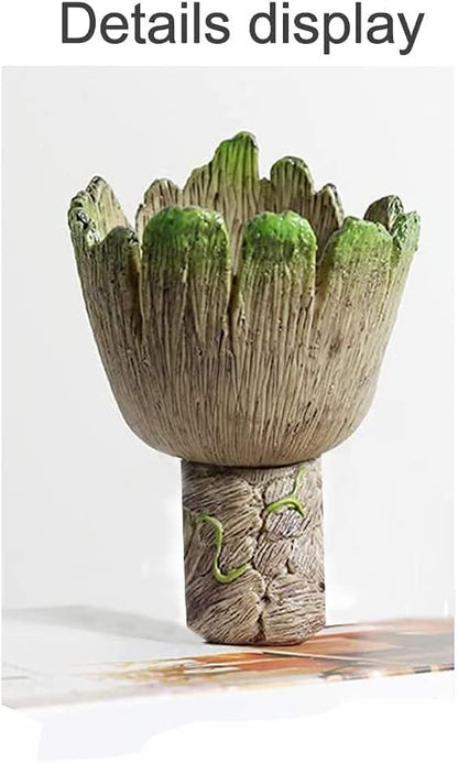 Pack of 4, Succulents Pot, Cute Succulent Pot Flower Succulent Planters Live, Flower Pot Pencil Pen Holder Gift for Delight of Life