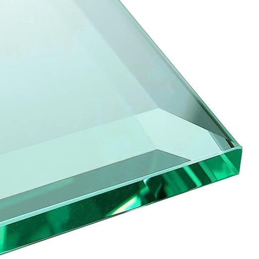 Custom Cut Glass 1/2" Thick - Clear Tempered Glass Cut to Size - Square Replacement Glass for Tabletops, Glass Shelves, Windows with Bevel Edge by Fab Glass and Mirror