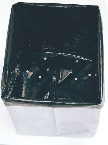HORTIPOTS Black White Poly Grow Bags 10 Gallon Transplanter (Pack of 25)