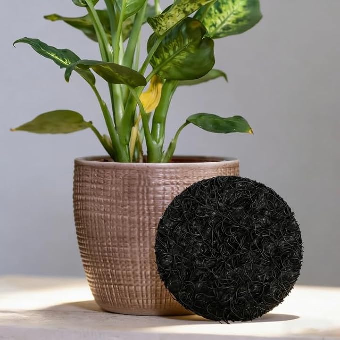 6 Pack Pot Mesh Drainage Discs, 9 Inch Thickened Drainage Hole Insert Pads, Reusable Plant Pot Bottom Mesh Mats for Indoor Outdoor Gardening to Prevent Soil Loss and Keep Root Healthy
