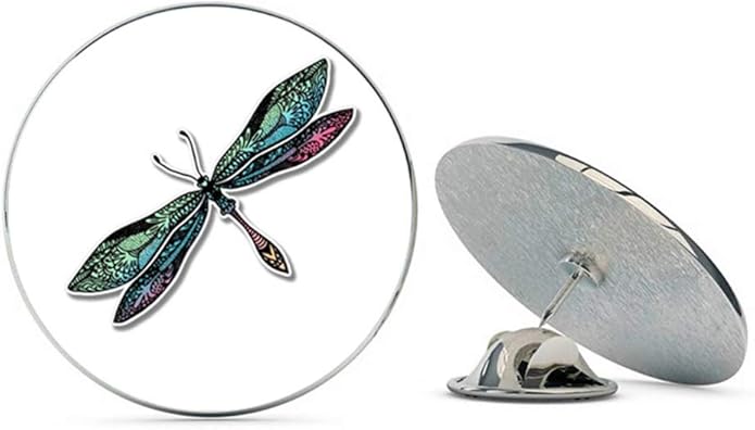 Colorful Dragonfly Metal 0.75" Lapel Hat Pin Tie Tack Pinback