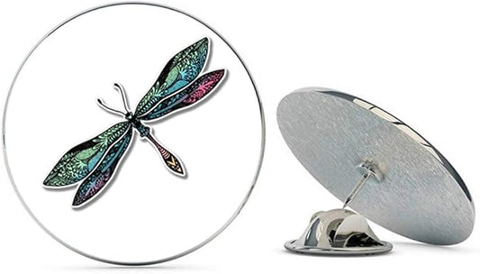 Colorful Dragonfly Metal 0.75" Lapel Hat Pin Tie Tack Pinback