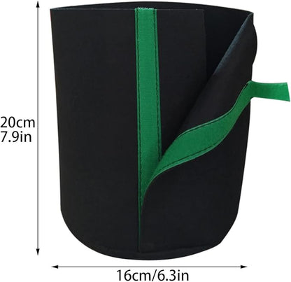 5Pcs Grow Bag, 1/2Gallon Fabric Raised Garden Bed Reusable Large Plant Pots Cloth Raised Garden Bed Rectangle Durable Fabric Raised Planting Bed Fabric Containers Planting Bag
