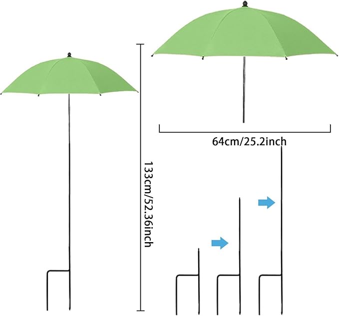 Outdoor Plant Umbrella Plant Protection Umbrella Multipurpose Reusable Sunshades Umbrella for Yard Planters Pot Potted Plants, Green