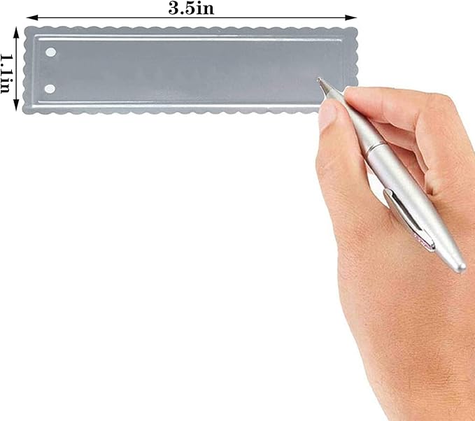 100 Pieces Aluminum Plant Label Tree Tags Flower Pot Waterproof Marker with Metal Wires for Indoor Outdoor Gardening Nursery, Greenhouses (Small, Wavy Edge)