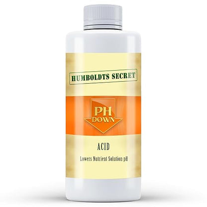 Humboldts Secret pH Down for Plants | Liquid pH Adjuster and Balancer for Soil Coco Hydroponics | Concentrated Phosphoric Acid Solution Supporting Nutrient Uptake and Strong Growth | 8 Ounce