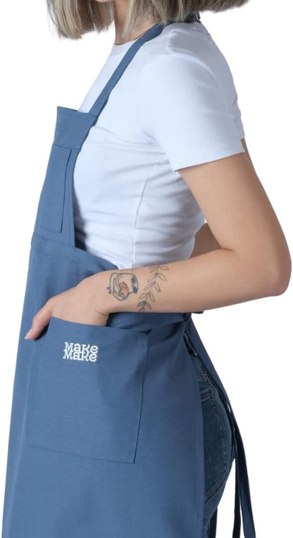 makemake Tools | Split-Leg Waterproof Unisex Pottery Apron for Pottery Artist | Ceramic Coveralls | Claypron | Florist Gown