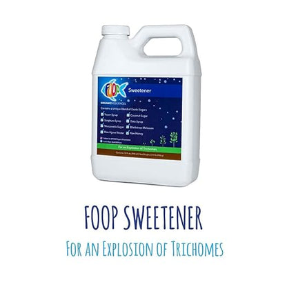 FOOP Sweetener: Organic Terpene Enhancer for Plants | Creates an Explosion of Trichomes | Contains 8 Organic Sugars | Works with All Growing Media and Nutrient Lines (32oz, 2 Pack)