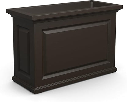 Mayne Nantucket Trough Planter – Self-Watering, Weather-Resistant Planter for Flowers – Durable Outdoor Design for Patio, Porch, or Entryway