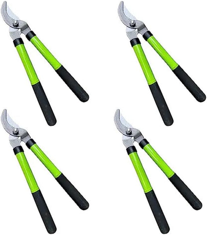 GARDEN GURU Bypass Loppers Tree Trimmer Clipper – Compact 15-inch High Carbon Steel Blade Gardening Loppers Pruning Shear Comfort Grip Handles Heavy Duty Branch Cutter Thick Branches w Ease (4 Pack)