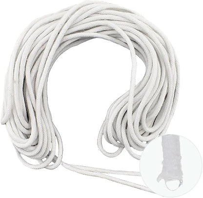 49.2 feet 1/6 Inch Bright White Self Watering Wick Cord Automatic Watering Cotton Rope System Hydroponic Wicking for Vacation Plant Care Capillary Wicks for Self Watering Planters and Pot