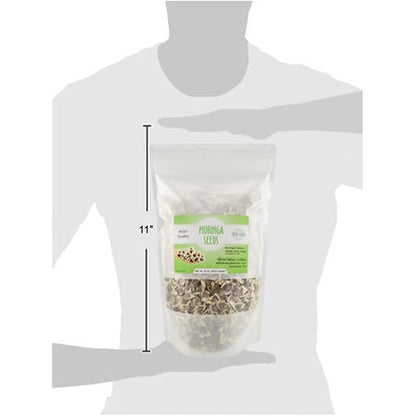 Moringa Oleifera Seeds Non-GMO PKM1 Premium Quality - Organically Grown - 10 oz. | 283 GMS (1000 Seeds Approximately) Resealable Stand Up Pouch