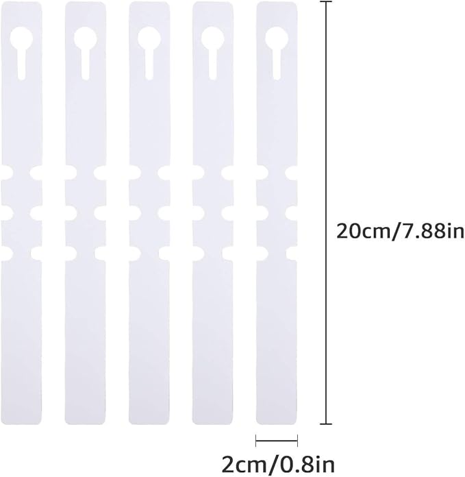 eZAKKA Plant Labels, 500pcs Plant Tags Markers Plastic Wrap Around Hanging Garden Markers Labels Tree Tags Sticks for Seedlings Outdoor Garden Waterproof, 2 x 20 CM