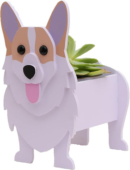 Corgi Gifts for Corgi Lovers, Corgi Dog Planter Plant Pot, Cute Dog Flower Pot for Garden Decoration, Corgi Shape Plant Container Holder for Outdoor Indoor Stuff Gift Small Corgi