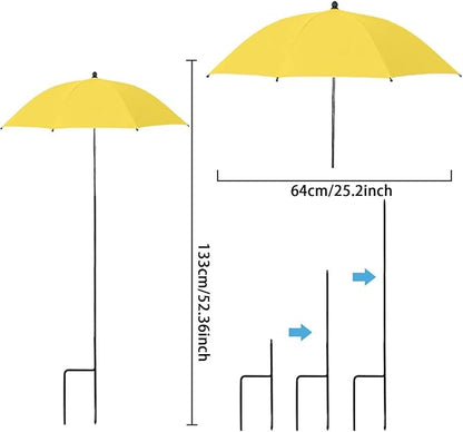 Outdoor Plant Umbrella Plant Protection Umbrella Multipurpose Reusable Sunshades Umbrella for Yard Planters Pot Potted Plants, Yellow