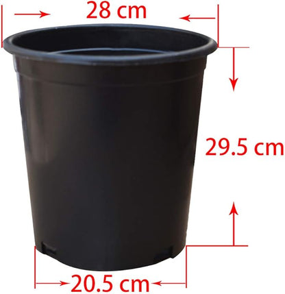 Nursery Pot 1 Gallon 1 Gal 2 Gal 3 Gal 5 Gal 7 Gal 10 Gal 15 Gal Nursery Container Injection Molded Pot Fit for Plants Soil Growers or Hydroponics (10,5 Gallon)