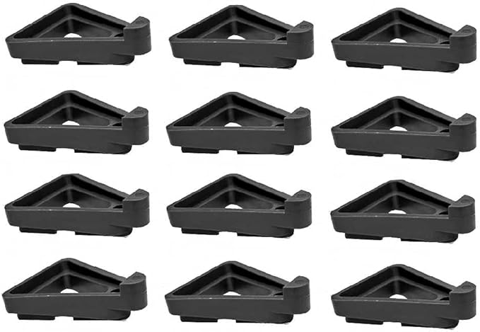 HAKUNA Plant Pot Feet,12pcs Invisible Flower Pot Risers Toes Flower Pot Lifters Supports Potted Plant Stand Rack for Indoor and Outdoor Plant Pots (Black)