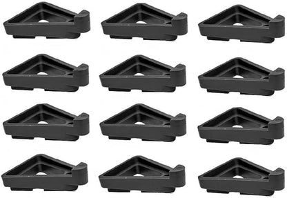HAKUNA Plant Pot Feet,12pcs Invisible Flower Pot Risers Toes Flower Pot Lifters Supports Potted Plant Stand Rack for Indoor and Outdoor Plant Pots (Black)