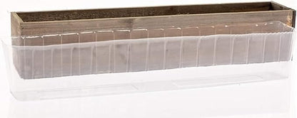 Clear Plastic Liners Inserts for Wood Boxes and Planters (19.5” x 3”x 3.75”) l (Sell in Pack of 12) (to fit 20" Planter) (L200404)
