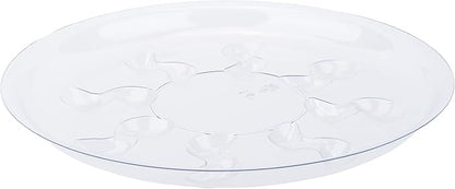 6 Pack Heavy Duty Clear Plastic Plant Saucer Sturdy Pot Tray Plant Trays Drip Trays for pots,Plate Water Catcher,Flower Pot Saucer Water Drainage Tray Floor Protector (16 inch)