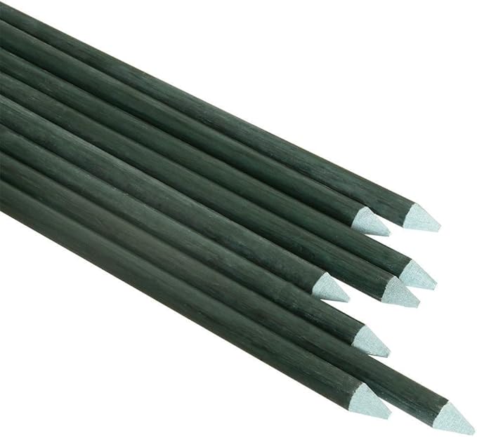 72inch Garden Stakes for Plants Tree Stakes Fence Post Fiberglass Rod 6 Feet, 50 Packs, 3/8-Inch Dia