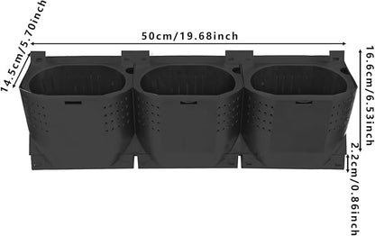 Vertical Wall Planter, Stackable Wall-Mounted Planter Indoor Outdoor w/36 Plastic Pots Living Wall Garden w/36 Non-Woven Fabrics Vegetable Hanging Pocket Holder Flowerpot (Black)